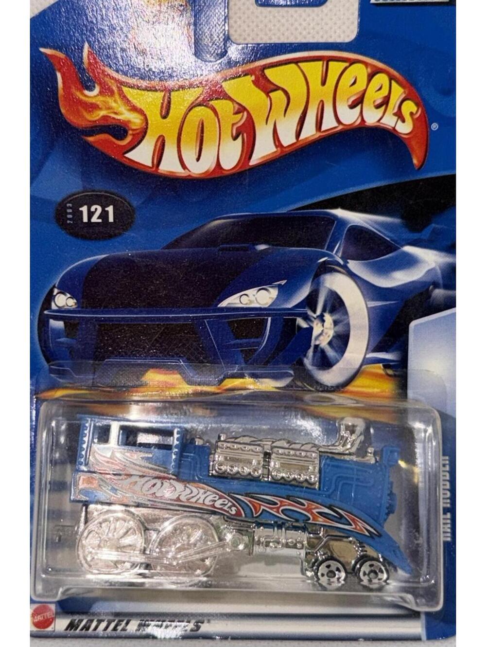 2003 Hot Wheels Rail Rodder Blue Collector #121 Metal Collection